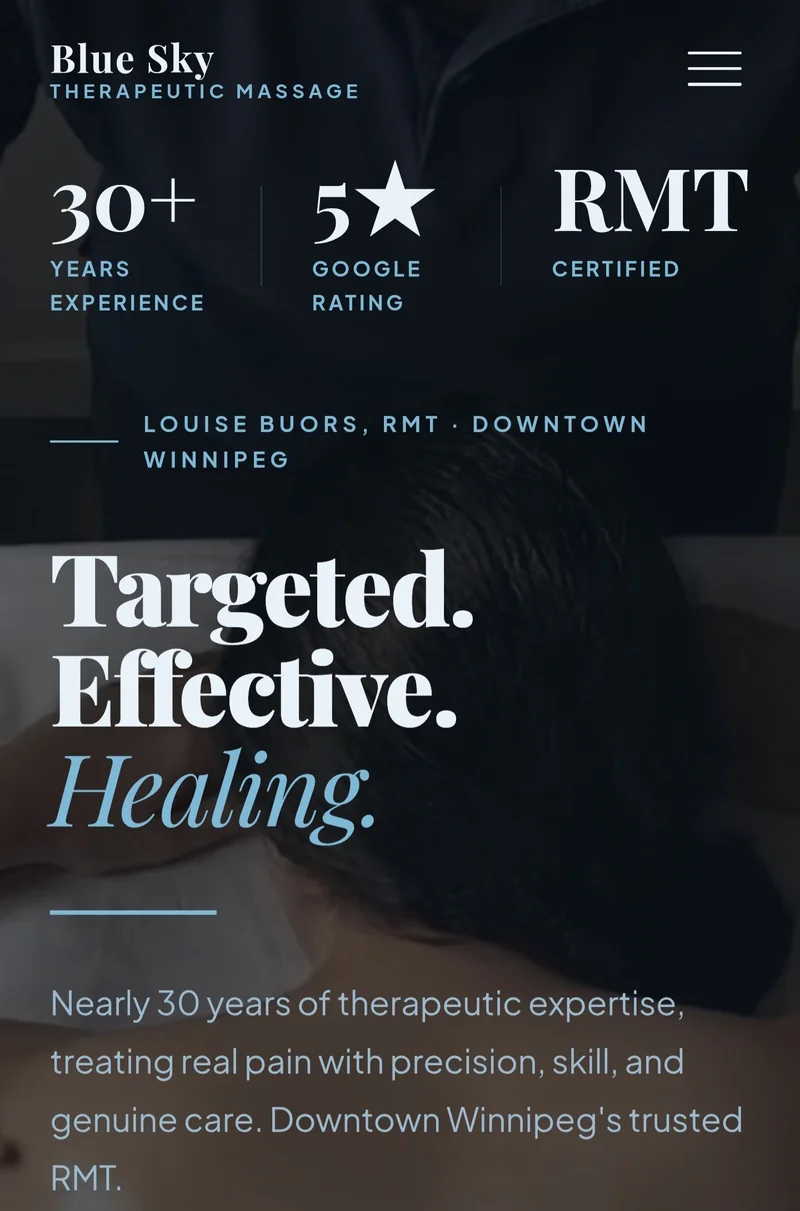 Blue Sky Therapeutic Massage website